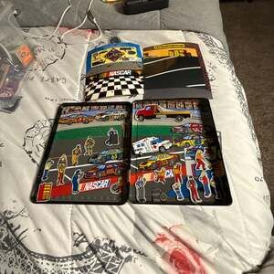 Vintage NASCAR Magnetic Fun Magnetic Travel Tin Play Set